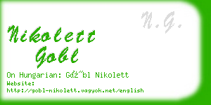nikolett gobl business card